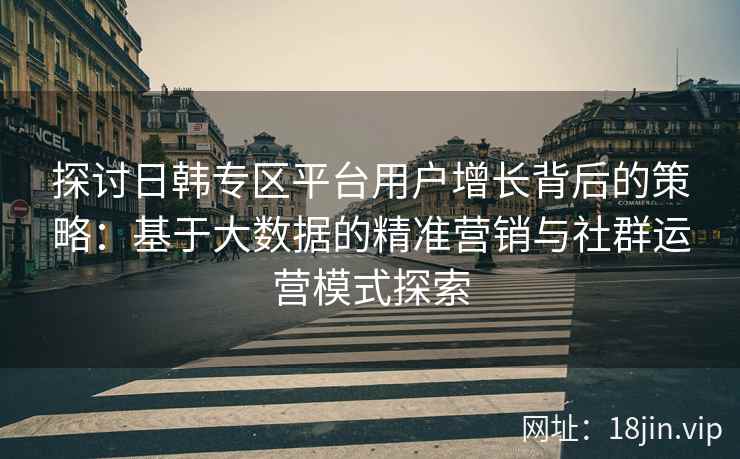 探讨日韩专区平台用户增长背后的策略：基于大数据的精准营销与社群运营模式探索